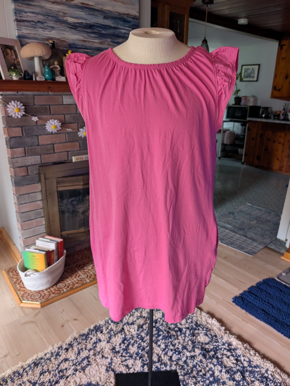 Women’s Pink Ruffle Sleeve Dress